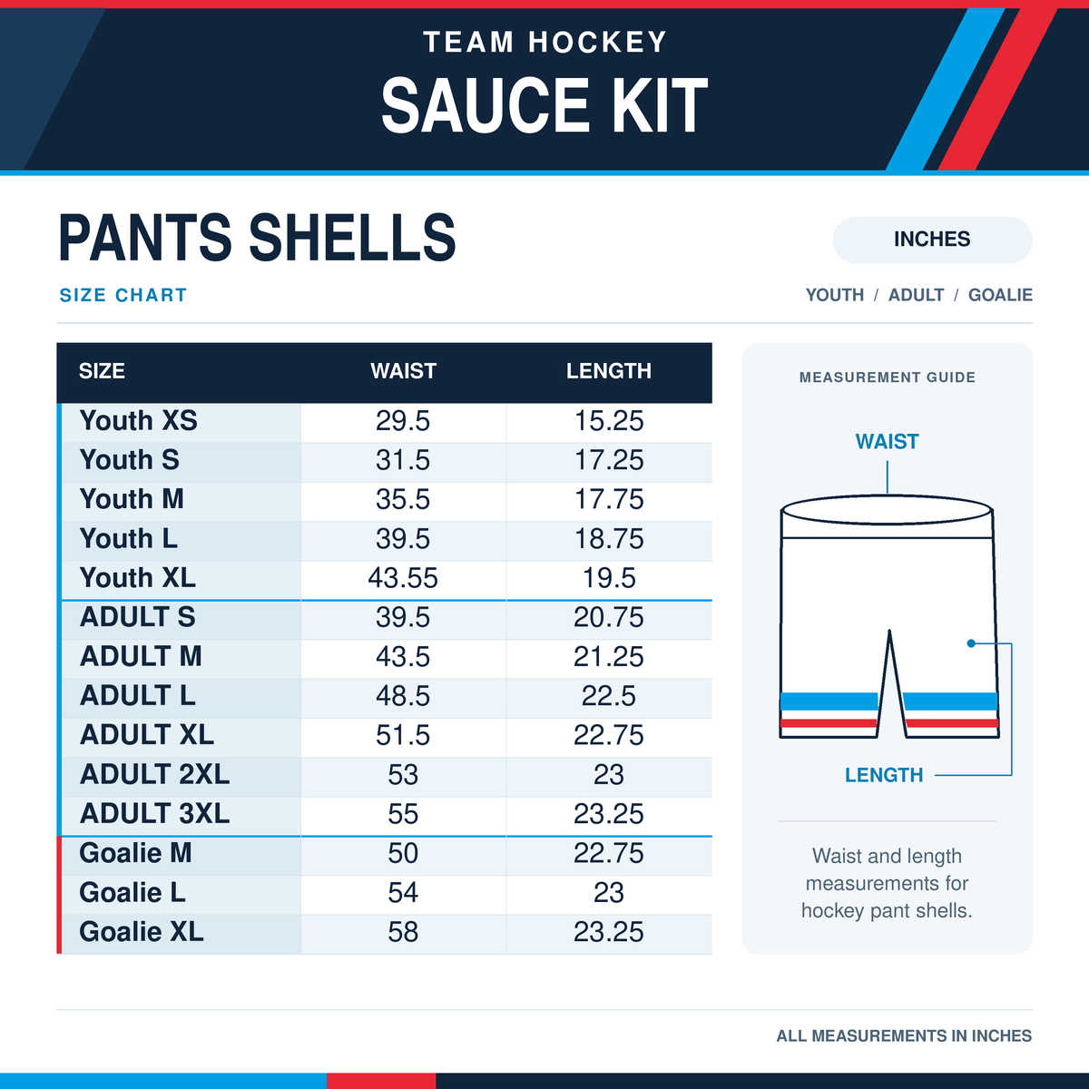 Pants Shell - Team Hockey Sauce Kit